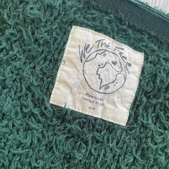 Free People Theo V-Neck Sweater Deepest Spruce Medium - Picture 3 of 7